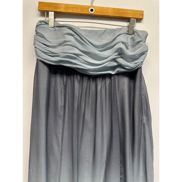 Y2K The Limited Strapless Ombre 100% Silk Chiffon Dress Fairy Grunge Size 8 READ - Picture 3 of 11
